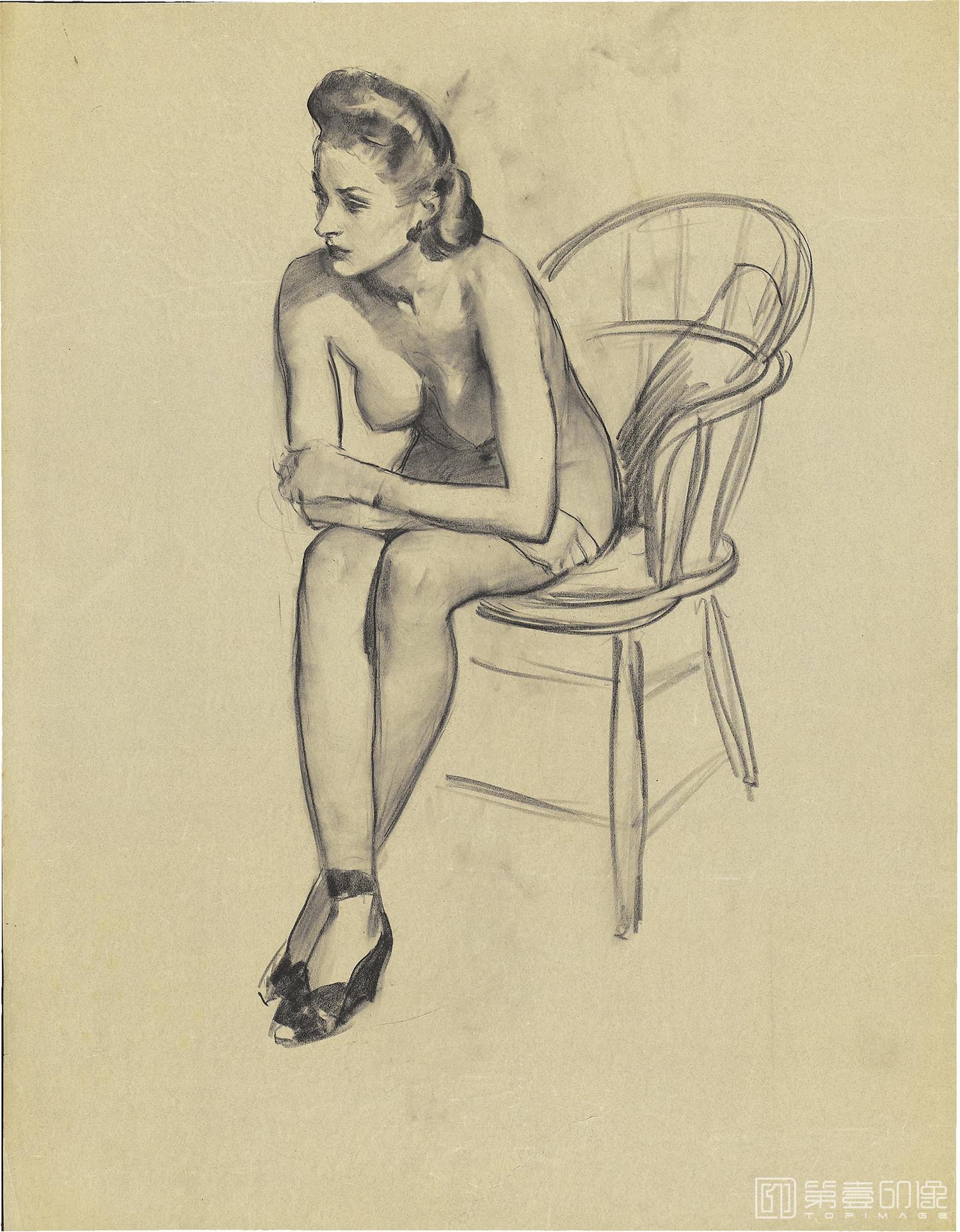 素描-吉尔·艾尔夫格雷恩 Gil Elvgren 作品集-160